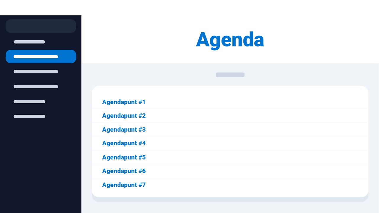 Slidebuilder AFAS - Agenda