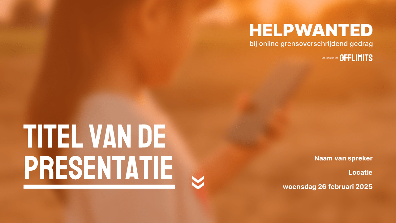 Titel slide - HELPWANTED
